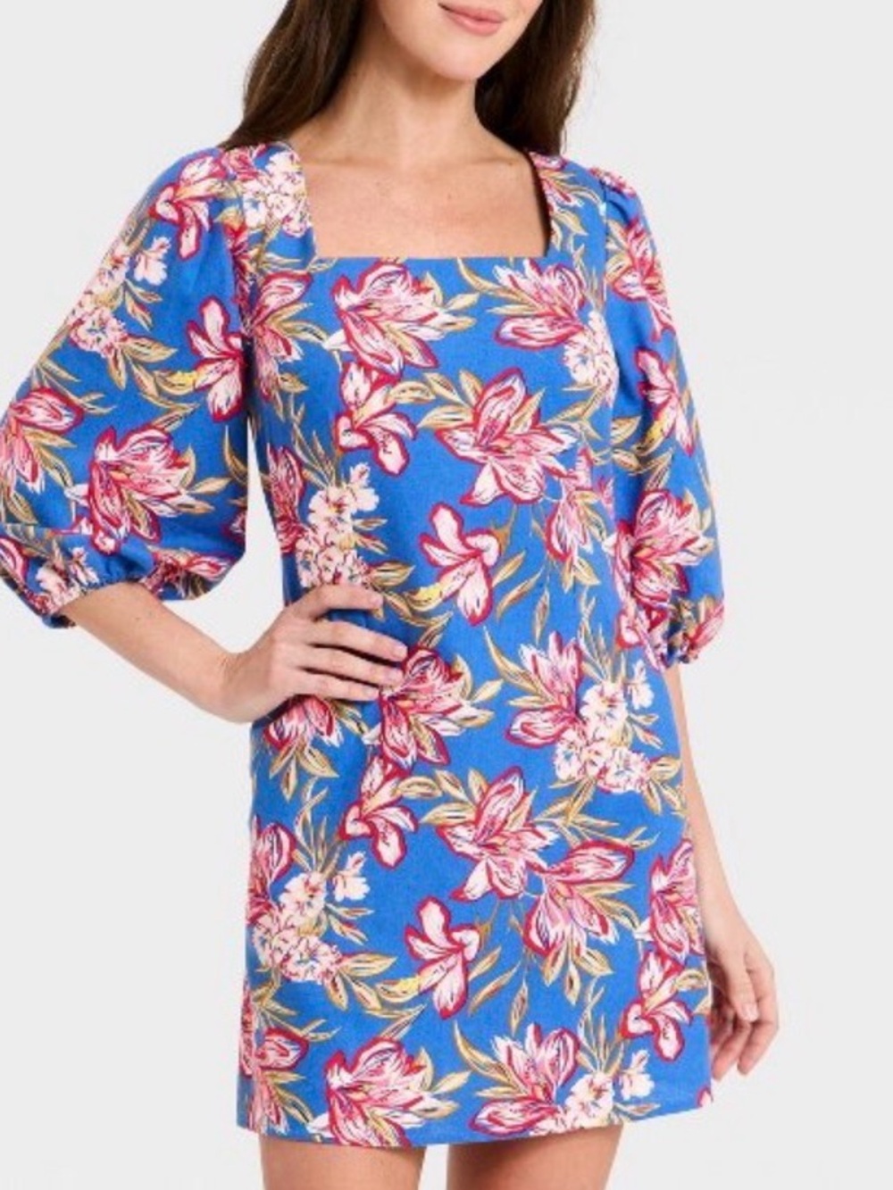 Linen Mini Slip Dress